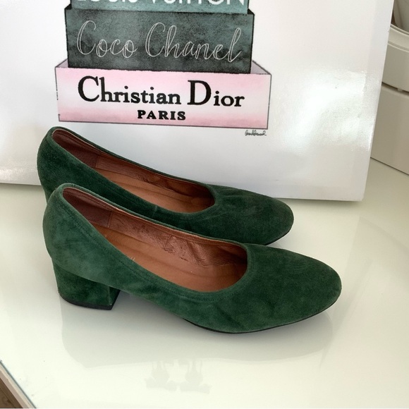 Jeffrey Campbell Shoes - Jeffrey Campbell Forest Green Suede Block Heels